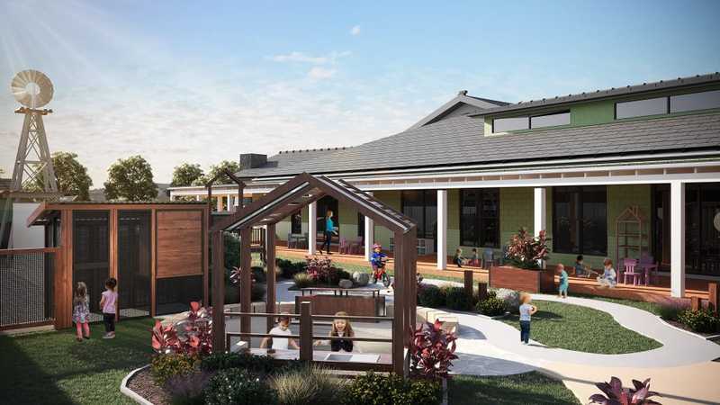 Render of new purpose-built early learning centre located in Wodonga, Victoria